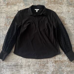 ‼️ Nine West Charcoal Button-Up Shirt ‼️